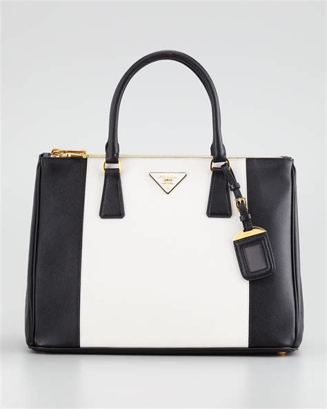 prada black white handbag|prada handbag black price.